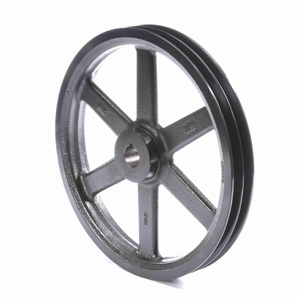 2 Groove Cast Iron Fhp - Finished Bore Sheave, 2BK140X 1 3/16
